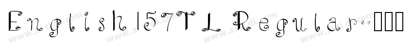 English157TL Regular字体转换